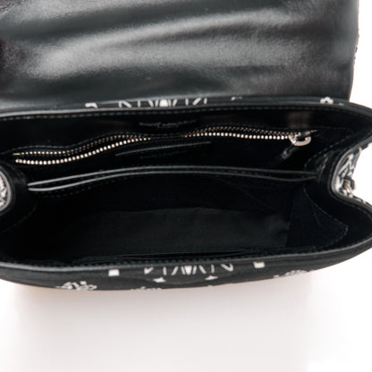 Saint Laurent Cotton Bandana Y Quilted Monogram Toy Loulou Crossbody Bag Black White 5 of 11