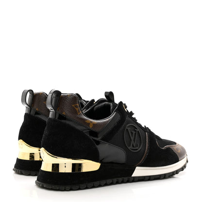 Louis Vuitton Suede Monogram Run Away Sneakers 40 Black 4 of 8