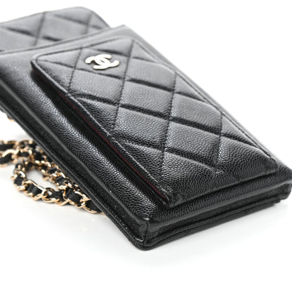 Chanel Caviar Quilted Zip Phone Case Black 9 of 10