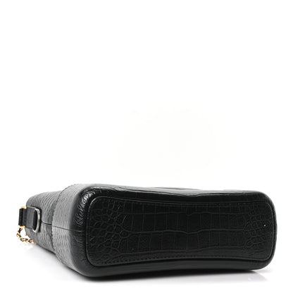 Chanel Crocodile Embossed Calfskin Medium Gabrielle Cocodile Hobo Black 4 of 10