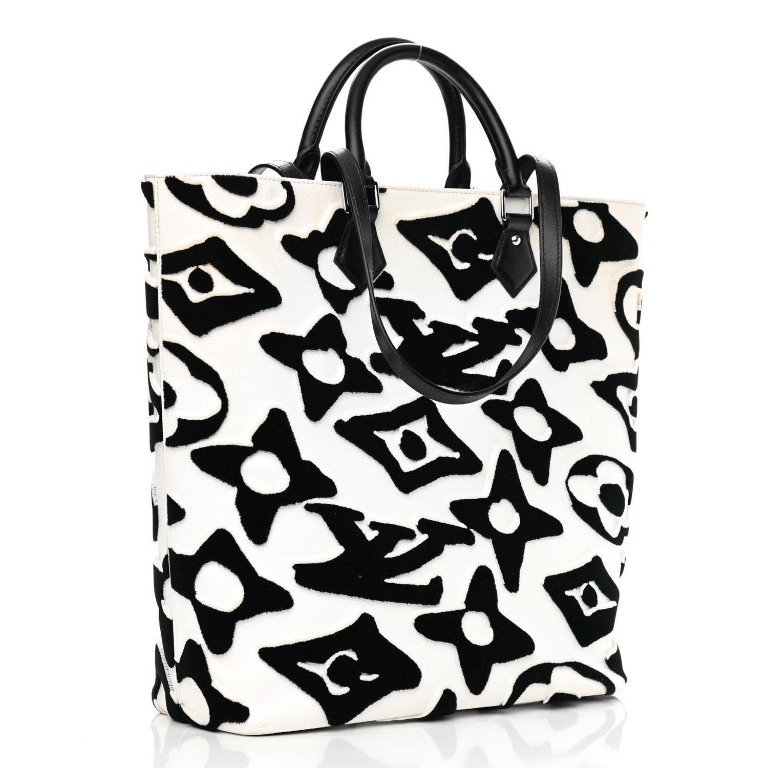 Louis Vuitton X UF Tufted Monogram Tufted Cabas White Black 3 of 10