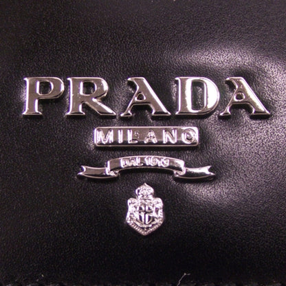 Prada Calfskin Long Wallet Clutch Black 8 of 8