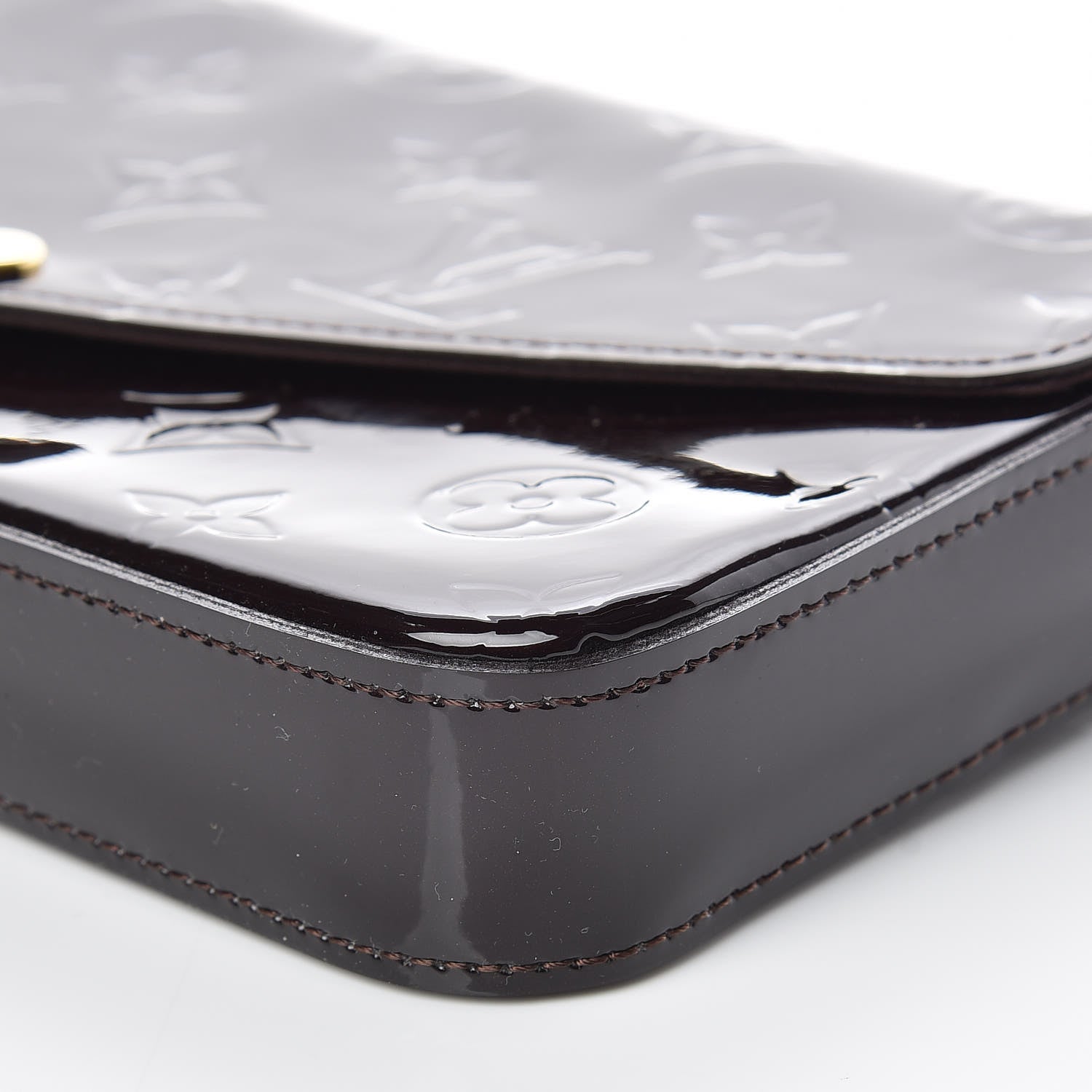 Louis Vuitton Vernis Pochette Felicie Chain Wallet Amarante 10 of 10