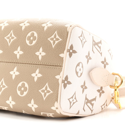 Louis Vuitton Empreinte Monogram Spring in the City Speedy Bandouliere 20 Kaki Beige Cream 9 of 10