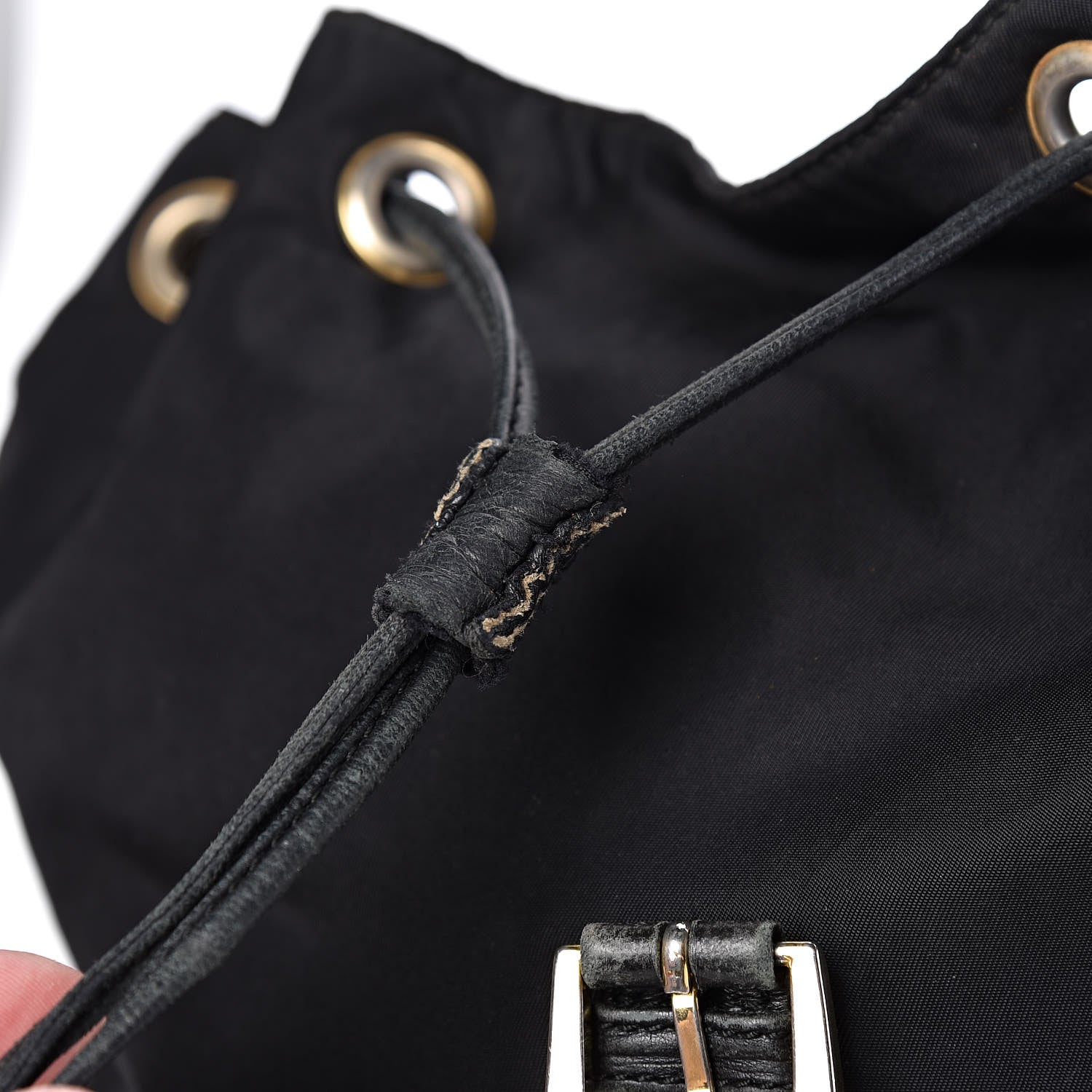 Prada Tessuto Nylon Vela Chain Backpack Black 8 of 17