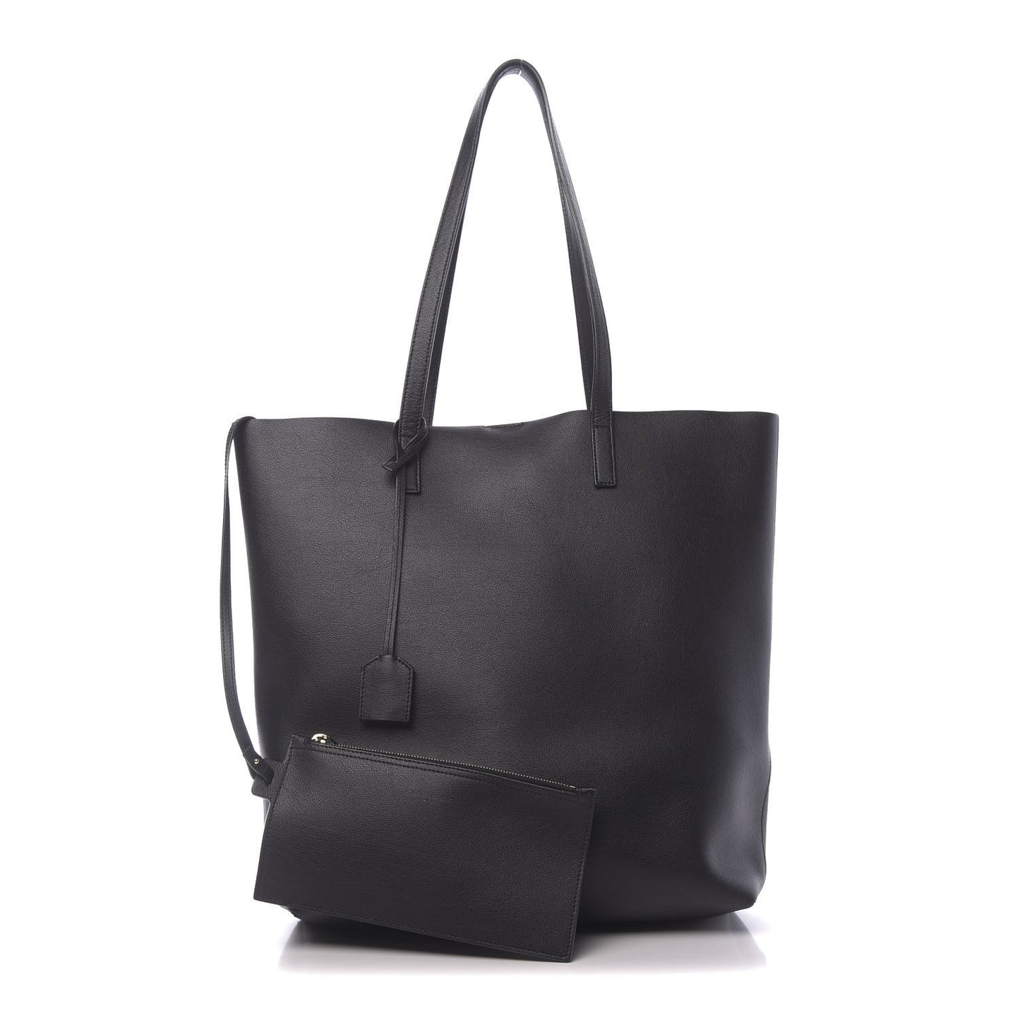 Calfskin Medium Shopping Tote Black