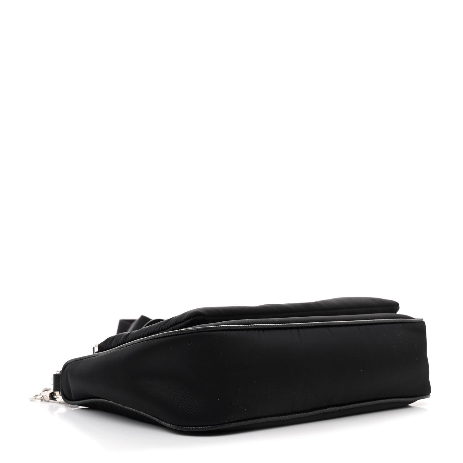 Prada Re-Nylon Saffiano Double Pouch Shoulder Bag Black 4 of 12