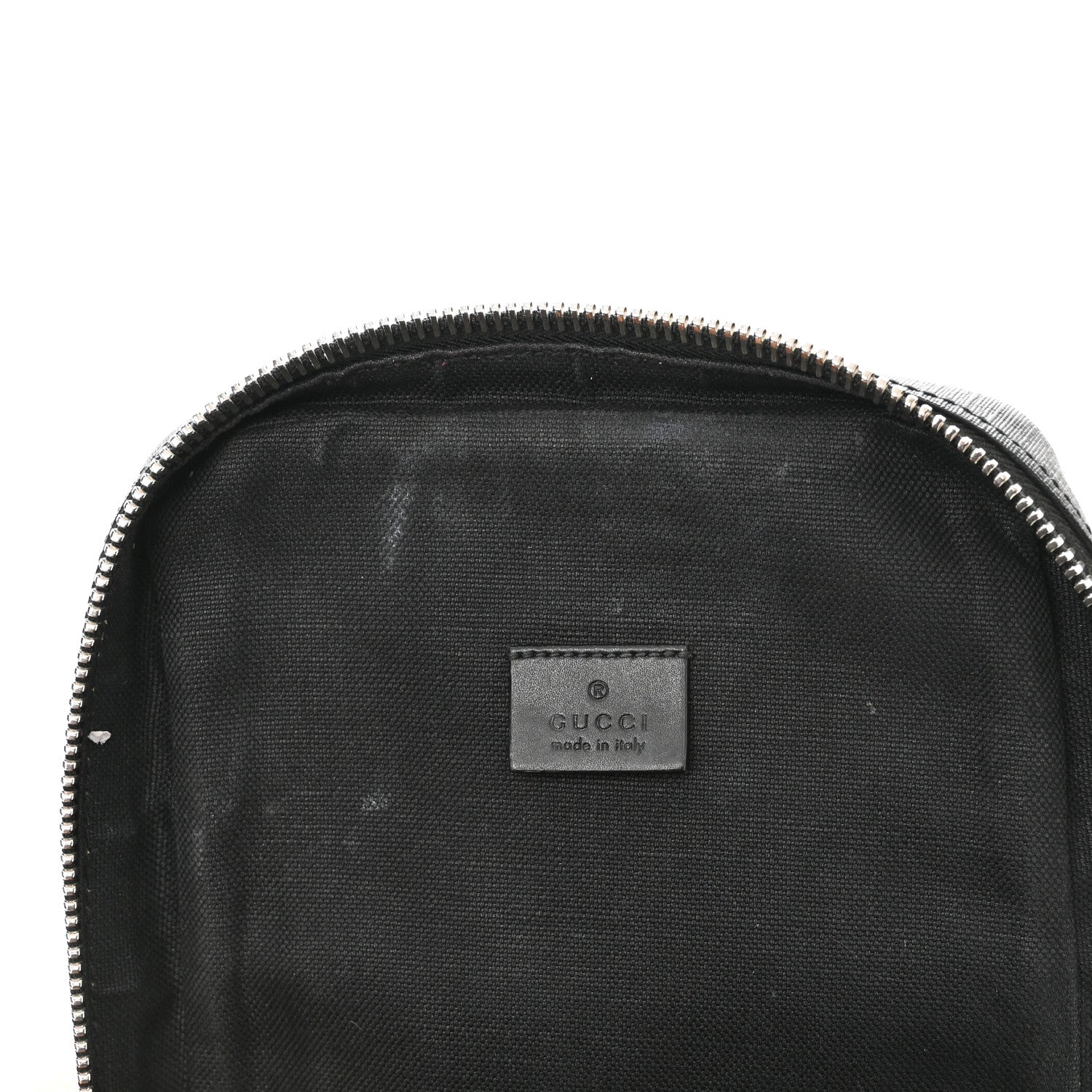 Gucci GG Supreme Monogram Web Belt Bag Black Grey 10 of 13