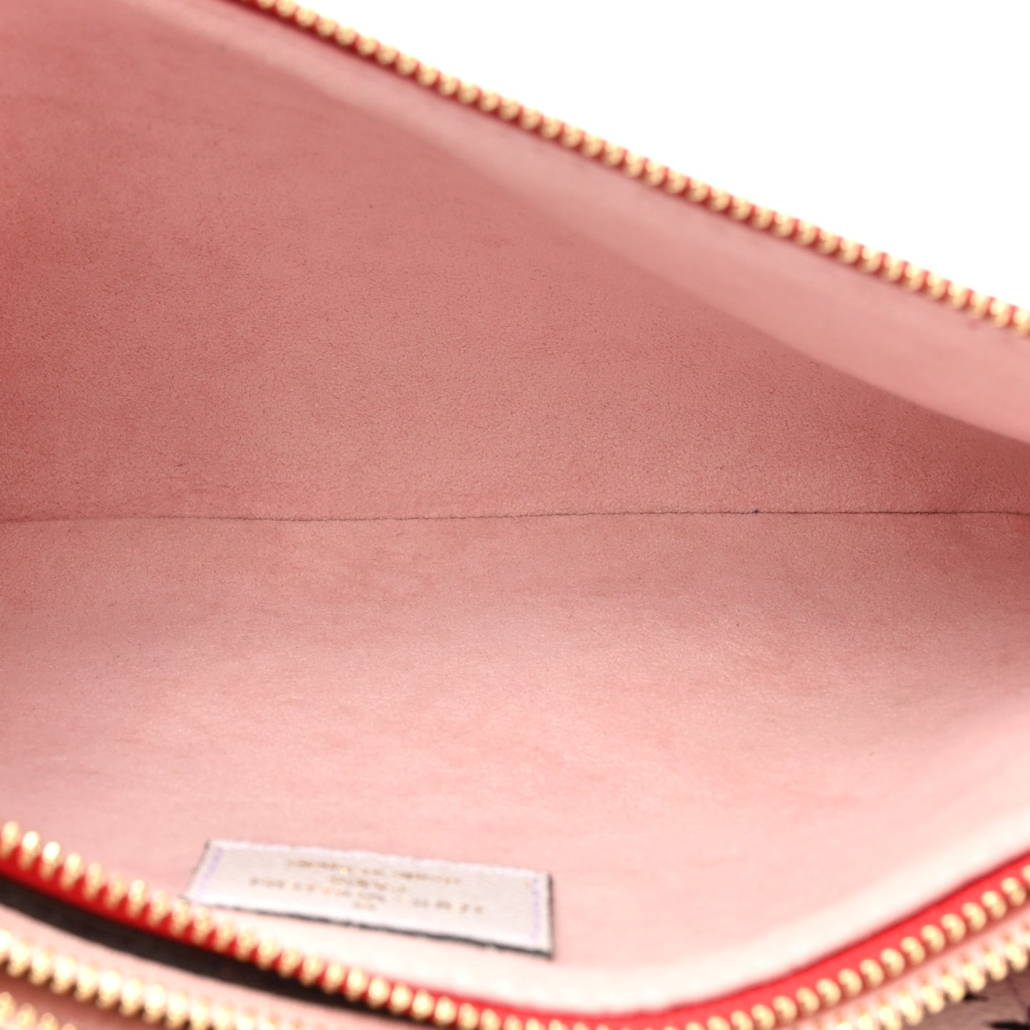 Monogram Giant Double Zip Pochette Rouge
