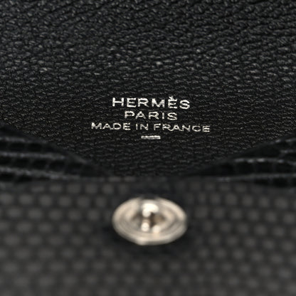 Hermes Lizard Calvi Card Case Black 6 of 7