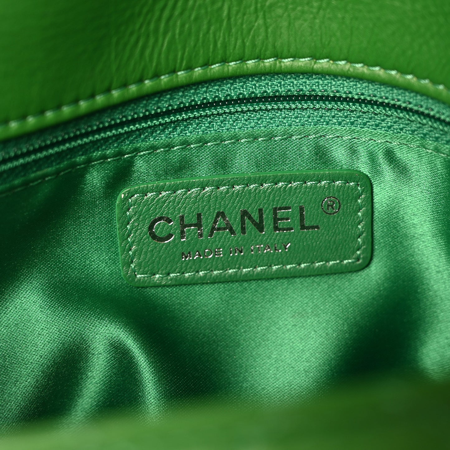Calfskin Quilted Tender Touch Flap Bag Green
