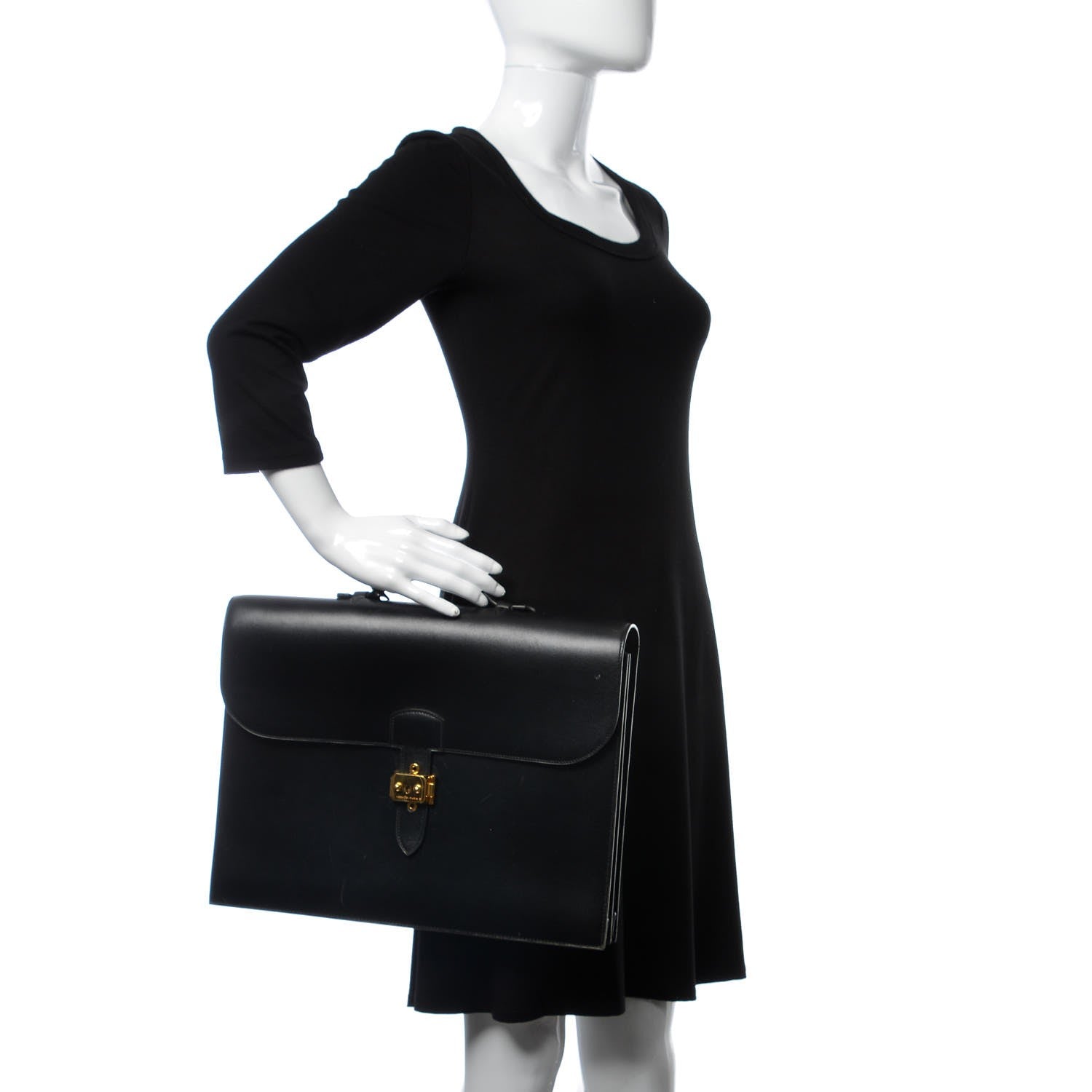 Hermes Box Sac a Depeche 41 Briefcase Black 2 of 12