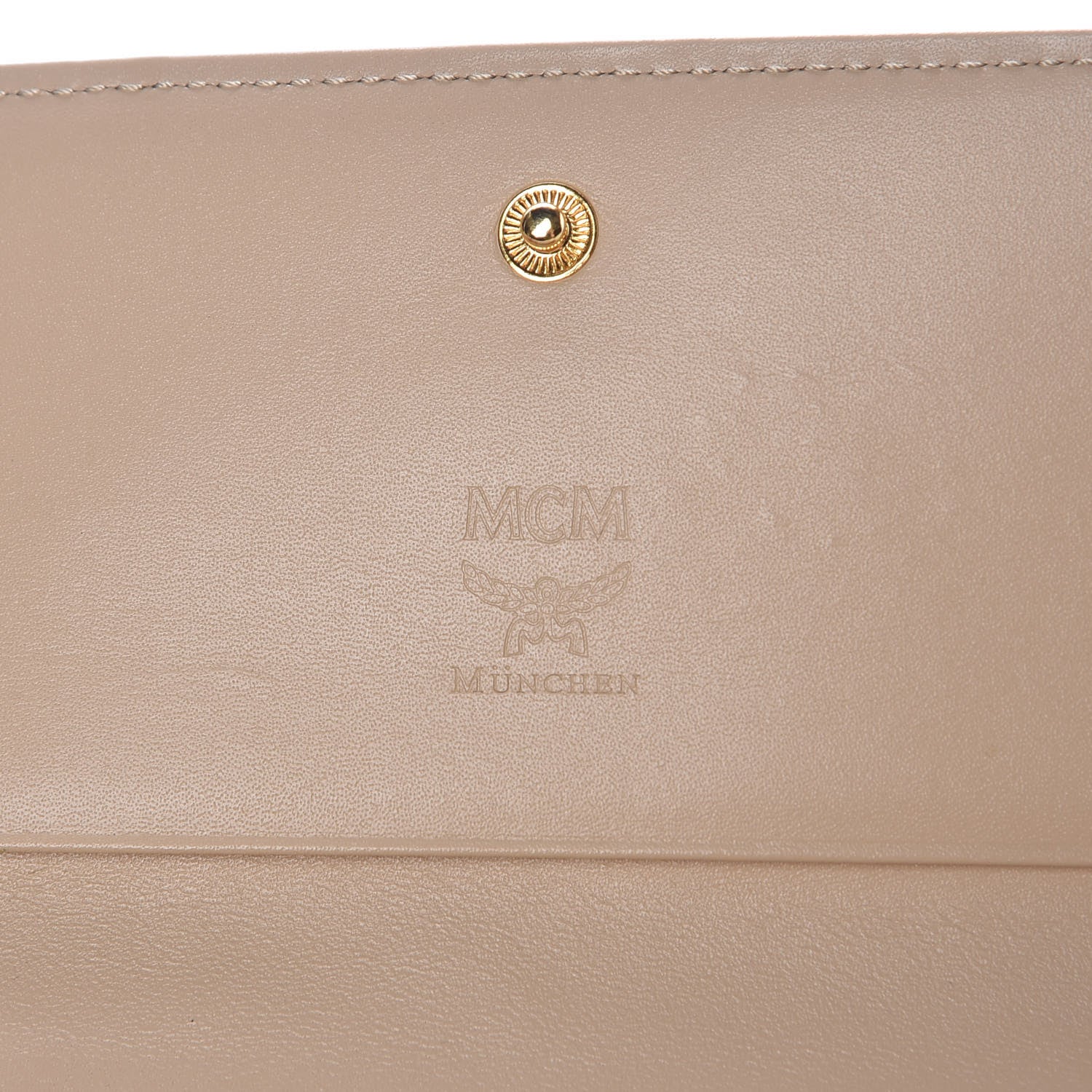 MCM Visetos Lizard Continental Flap Wallet Pink Beige 7 of 10