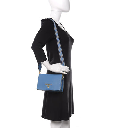 Prada Vitello Daino Flap Crossbody Mare 2 of 10