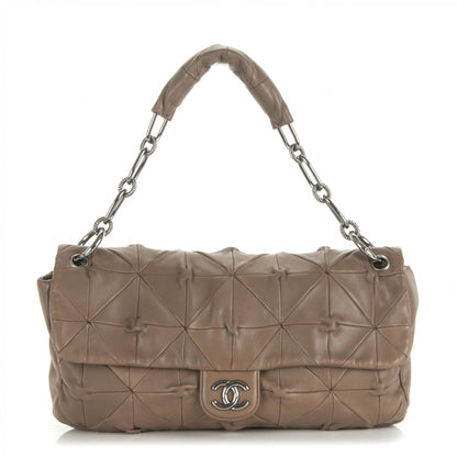 Chanel Lambskin Quilted Jumbo Origami Soft Squares Flap Khaki 1 of 7