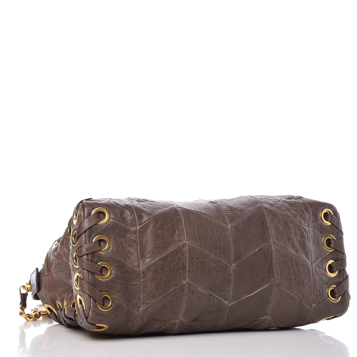 Miu Miu Nappa Chevron Grommet Tote 4 of 20