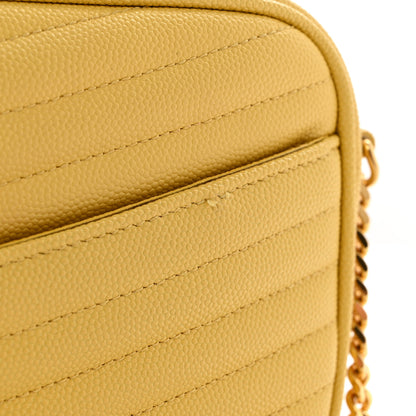 Saint Laurent Grain De Poudre Matelasse Monogram Mini Lou Camera Bag Light Chartreuse 10 of 11