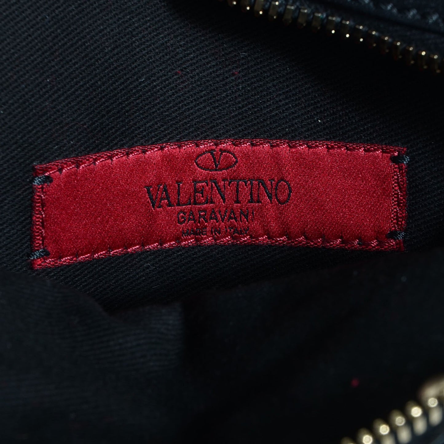 Calfskin Mini Rockstud All Over Backpack Black