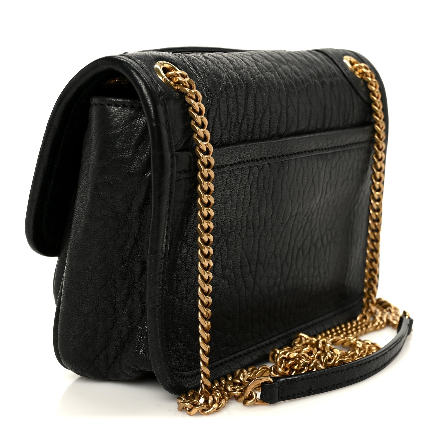 Saint Laurent Grained Lambskin Monogram Mini Niki Chain Satchel Black 3 of 11