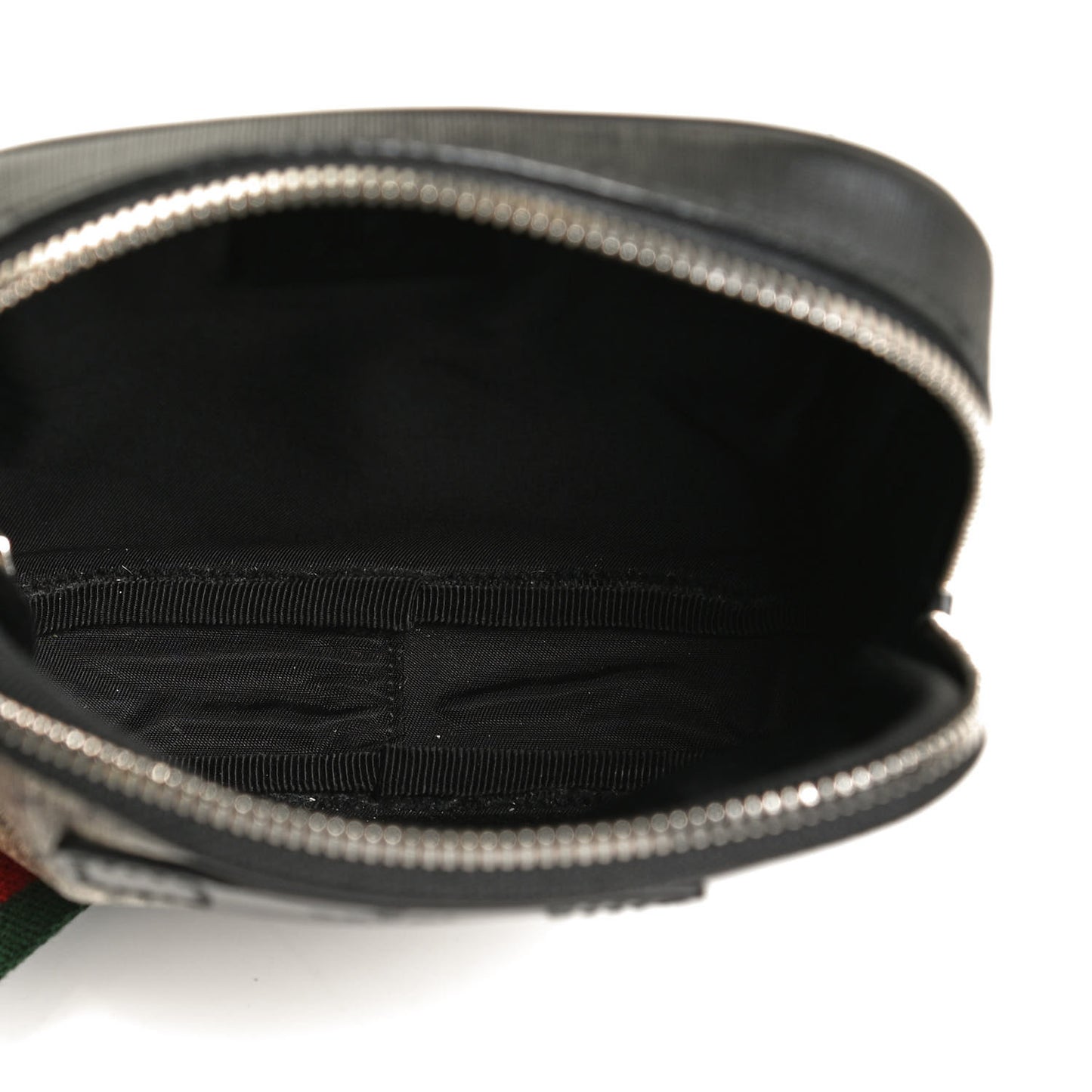 GG Supreme Monogram Web Belt Bag Black