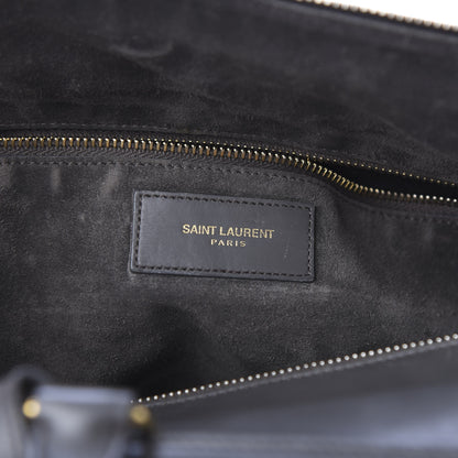 Saint Laurent Calfskin Classic Duffle 12 Earth 9 of 14
