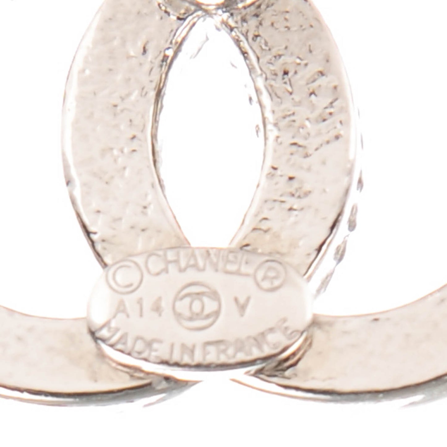 Crystal CC Earrings Silver