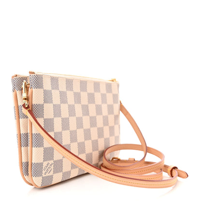 Louis Vuitton Damier Azur Double Zip Pochette 4 of 11