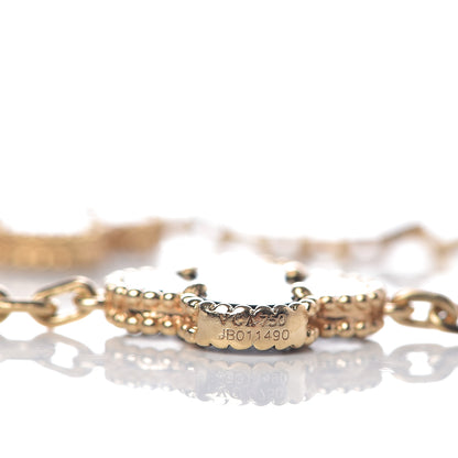 Van Cleef & Arpels 18K Yellow Gold Black Onyx 5 Motifs Vintage Alhambra Bracelet 4 of 5