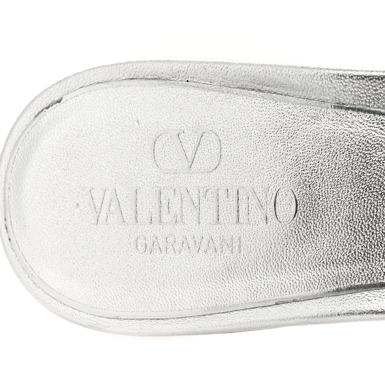 Valentino Garavani Metallic Lambskin Plexiglass Rockstud 75mm Wedge Sandals 37 Silver Transparent 8 of 9