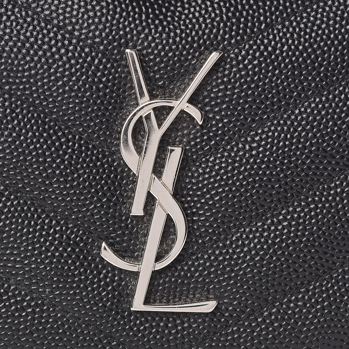 Grain De Poudre Matelasse Chevron Monogram Zip Around Wallet Black