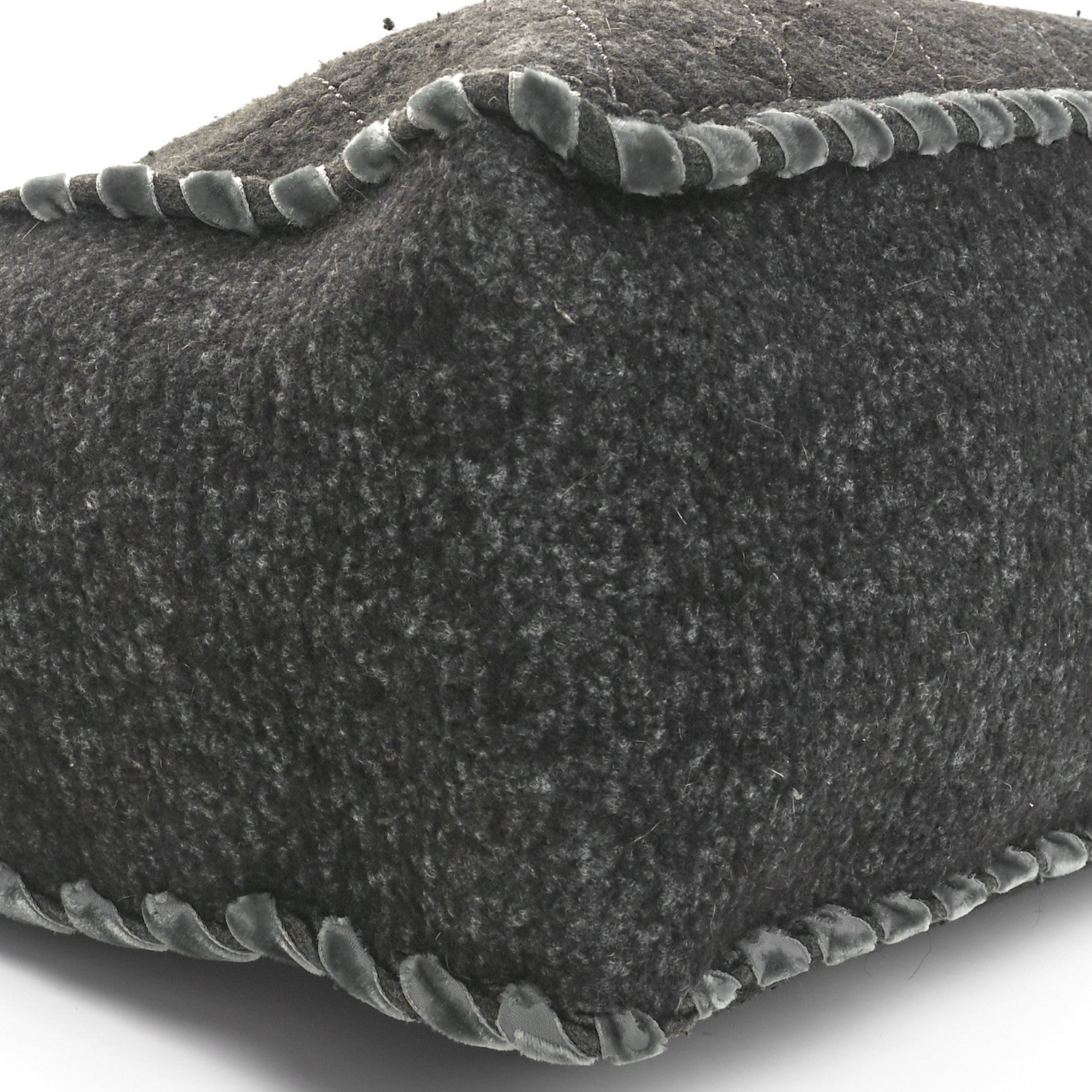Chanel Wool Felt Quilted Large Shopping Tote Grey 9 of 10
