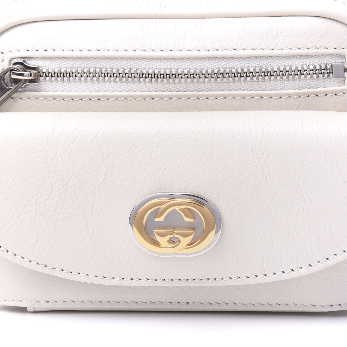 Fluffy Calfskin Mini Morpheus Belt Bag 90 36 White