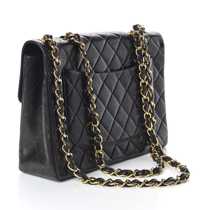 Chanel Lambskin Quilted XL Jumbo Single Flap Black 3 of 11