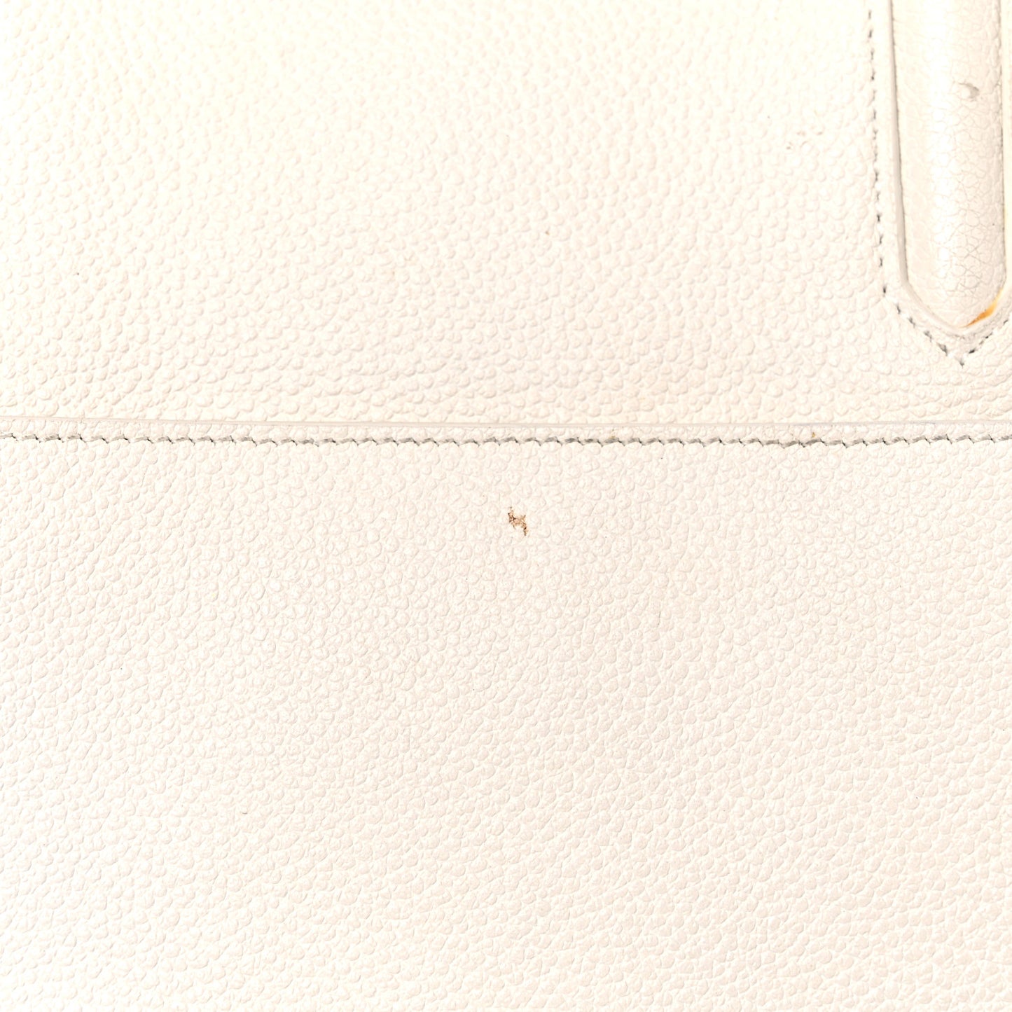 Grained Calfskin Small Rive Gauche White