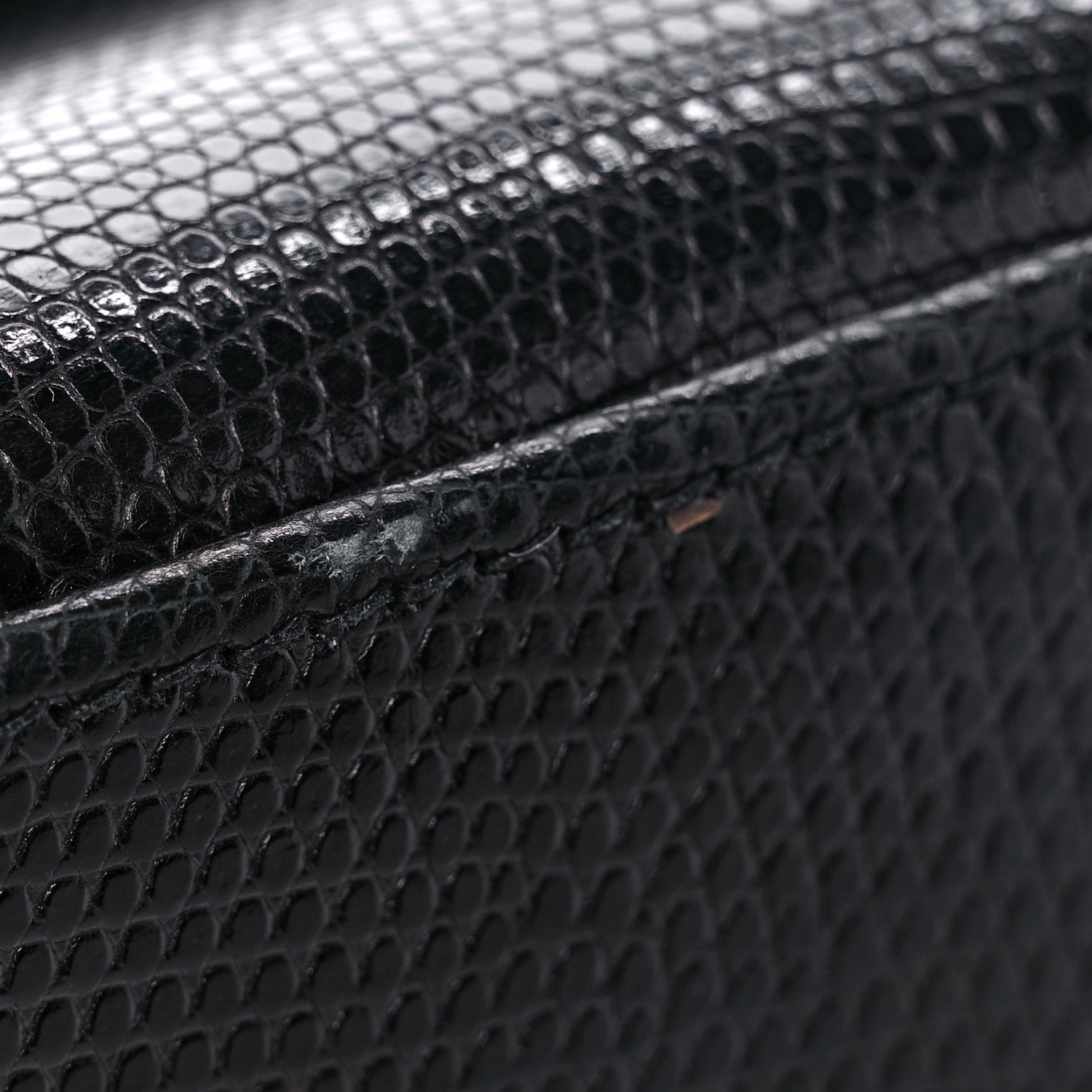 Hermes Lizard Kelly Pochette Clutch Black 10 of 12