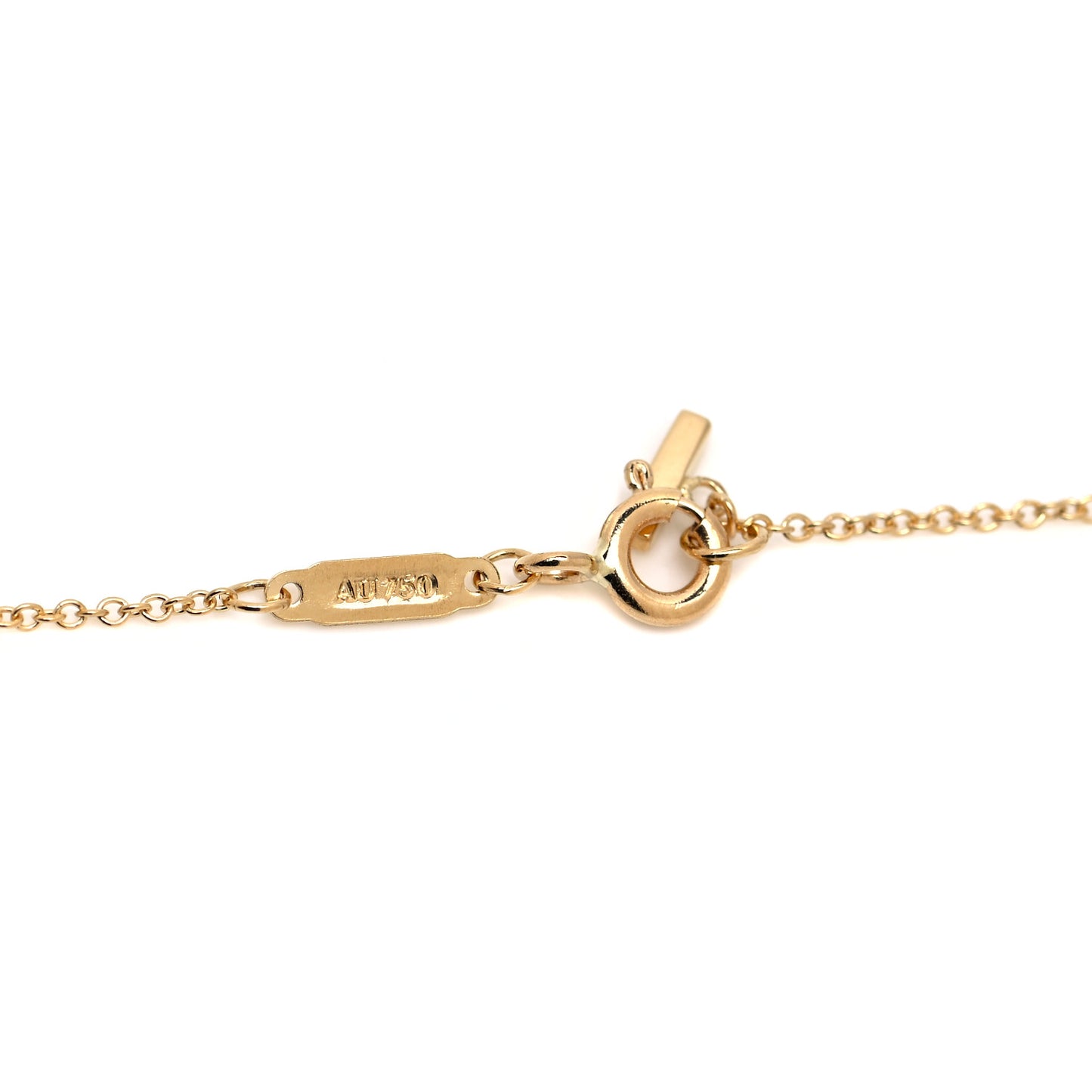 18K Yellow Gold Large T Smile Pendant Necklace