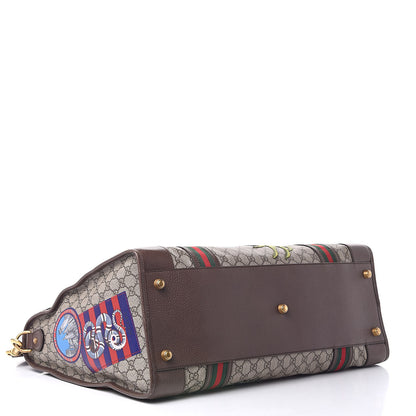 Gucci Soft GG Supreme Monogram Courrier Large Duffle Bag Beige New Acero Multicolor 4 of 13