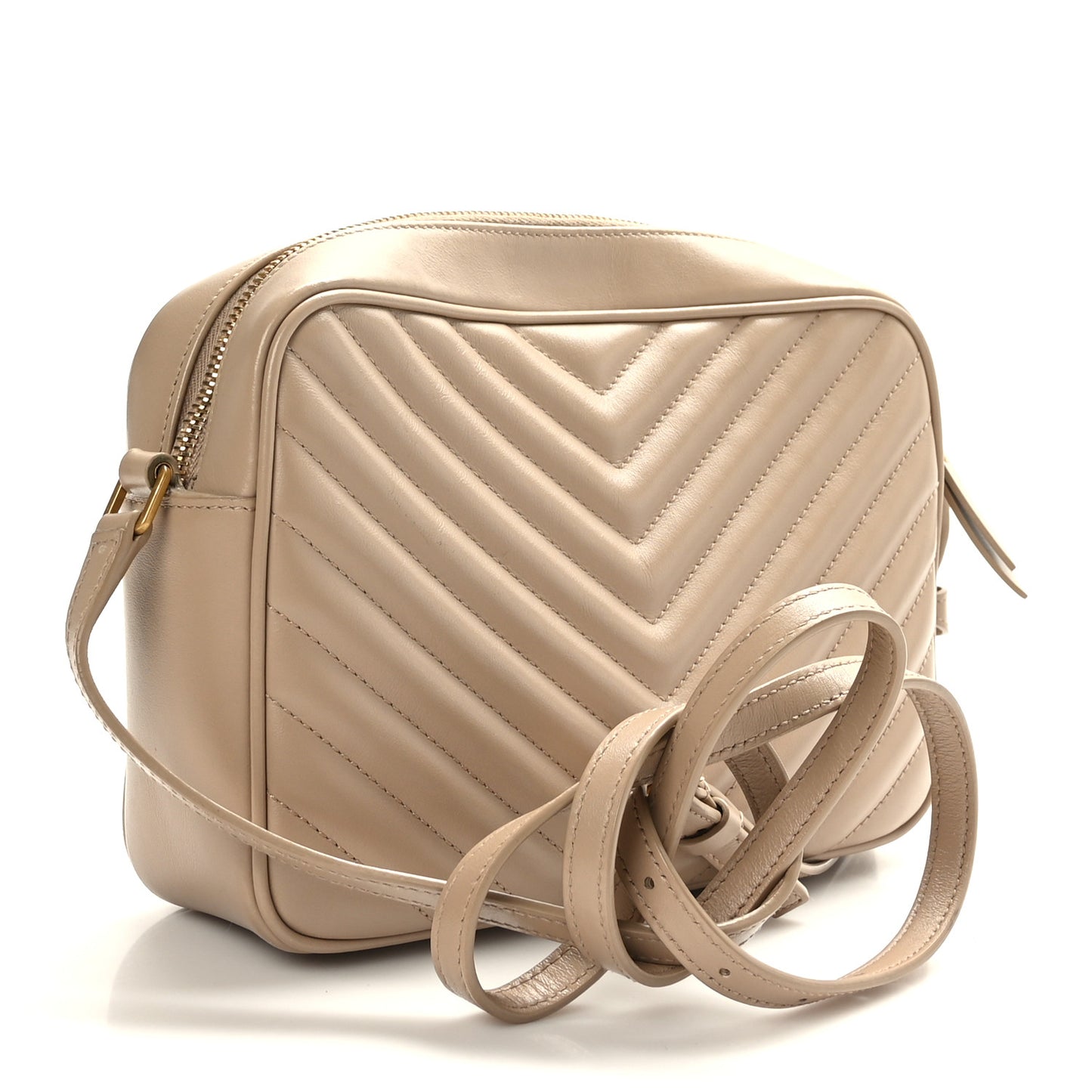Calfskin Matelasse Monogram Lou Camera Bag Dark Beige