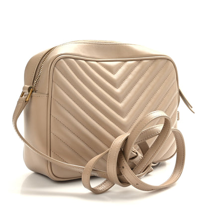 Saint Laurent Calfskin Matelasse Monogram Lou Camera Bag Dark Beige 3 of 9