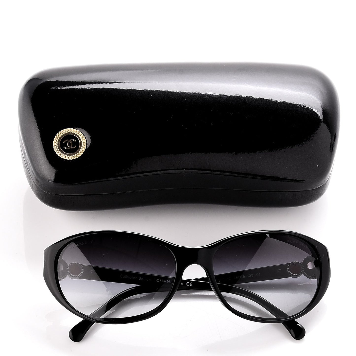 Acetate Collection Bouton Cat Eye Sunglasses 5190 Black