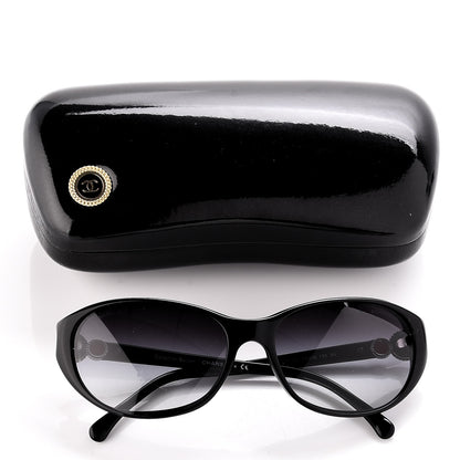 Chanel Acetate Collection Bouton Cat Eye Sunglasses 5190 Black 8 of 8