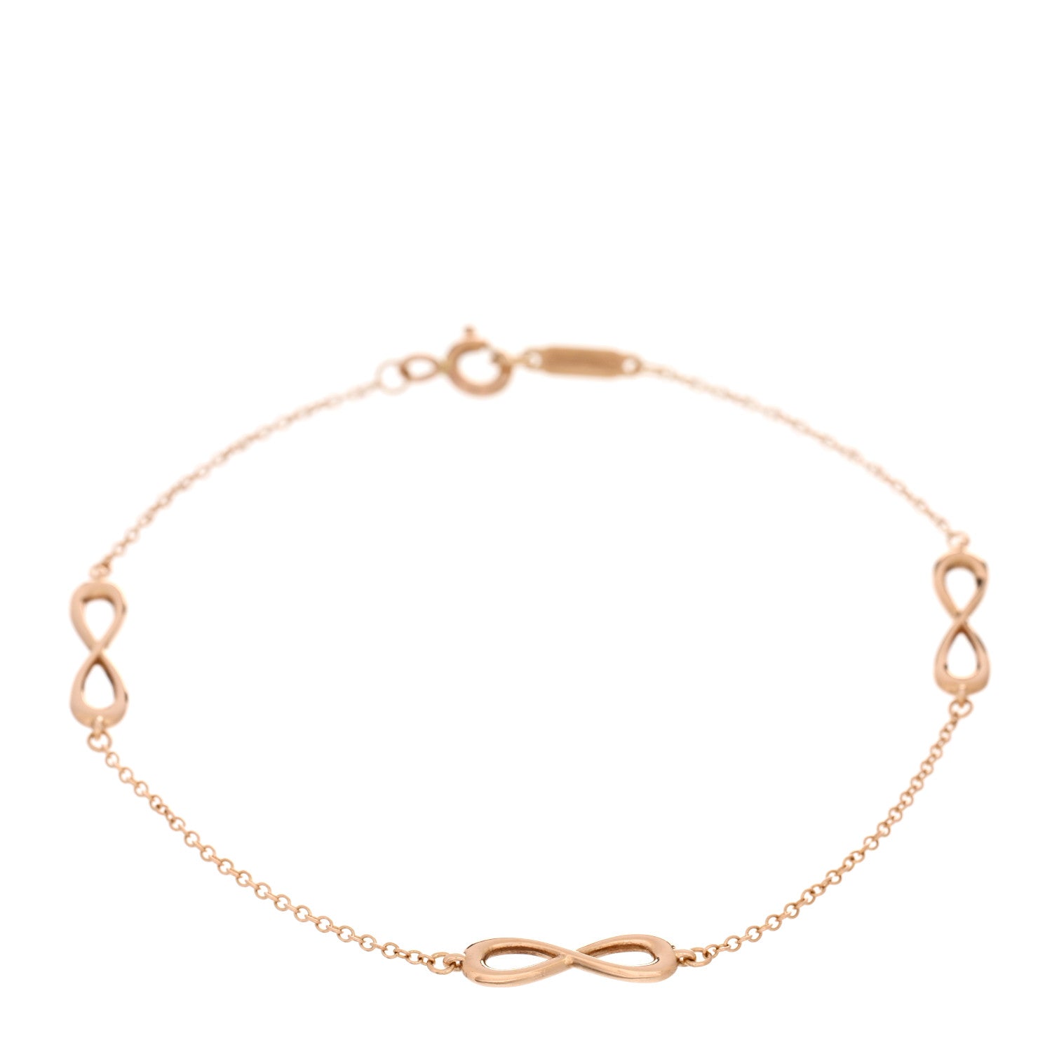 Tiffany 18K Rose Gold Infinity Endless Bracelet 1 of 3