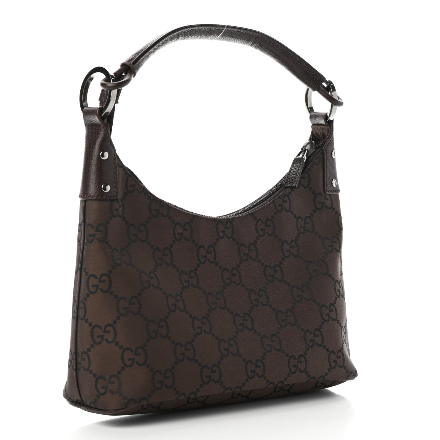 Gucci Monogram Classic Ring Small Hobo Brown 3 of 9