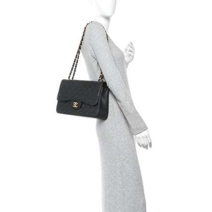 Chanel Caviar Quilted Jumbo Double Flap Black 2 of 10