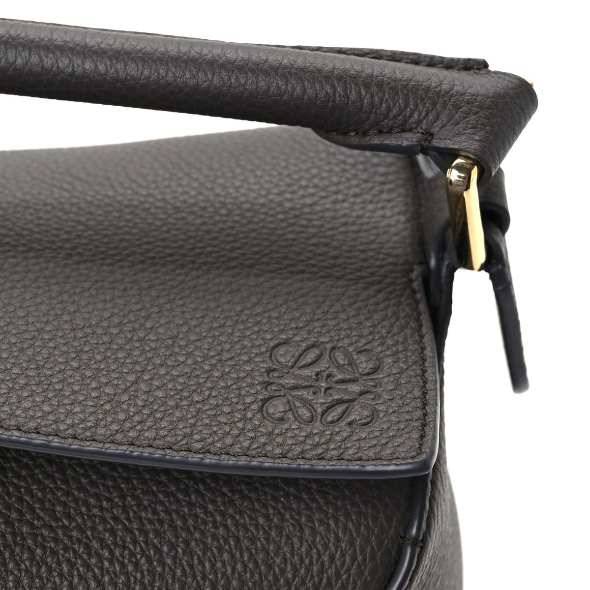 Loewe Grained Calfskin Small Puzzle Edge Bag Dark Grey 8 of 11