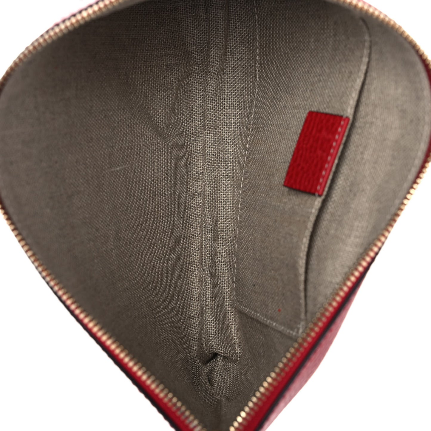 Calfskin Large Bamboo Clutch Red