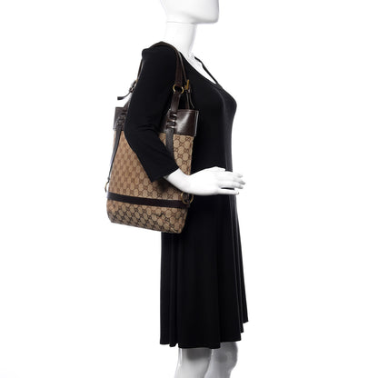 Gucci Monogram Calfskin Tote Dark Brown 2 of 18