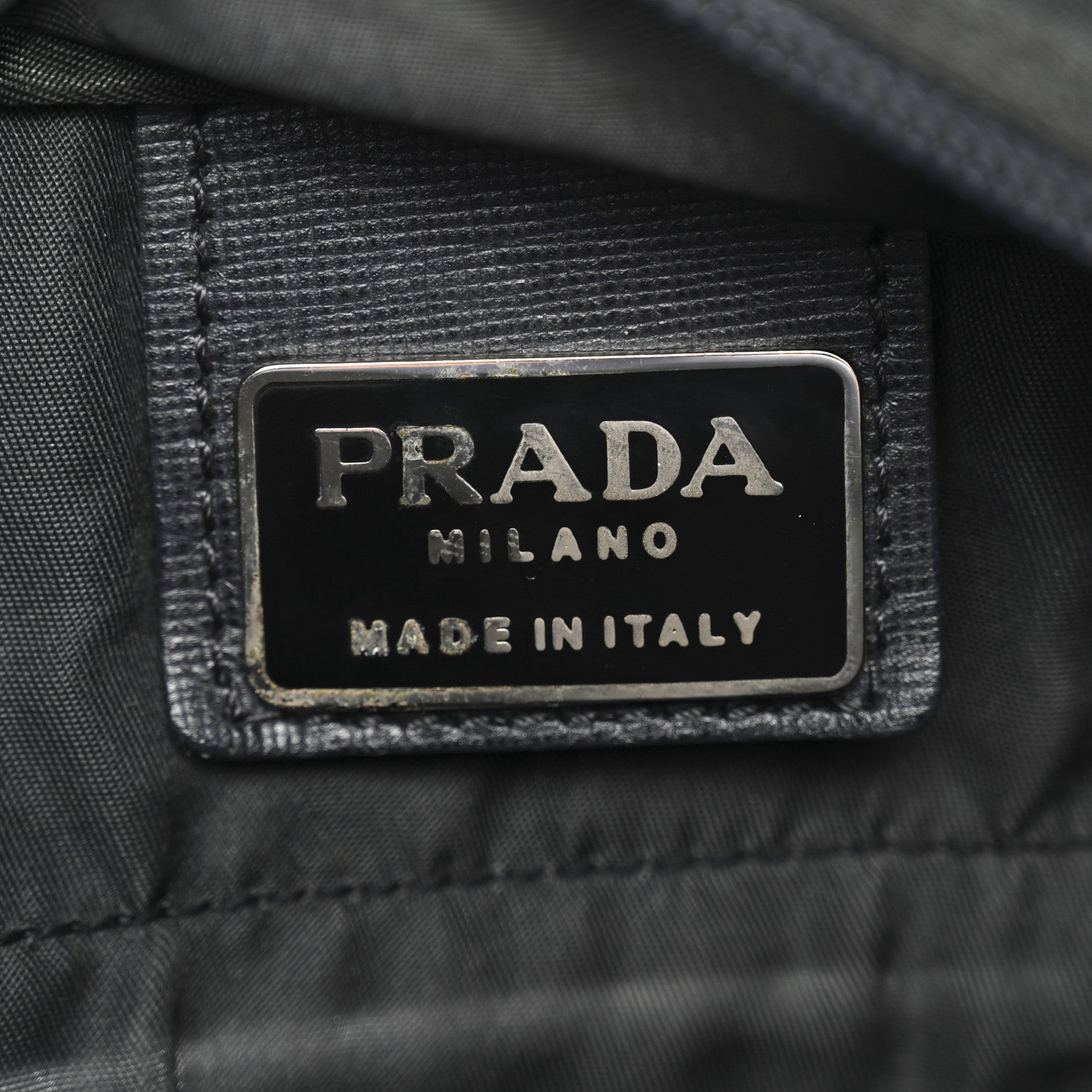 Prada Tessuto Nylon Triangle Tote Mimetico Black 6 of 13