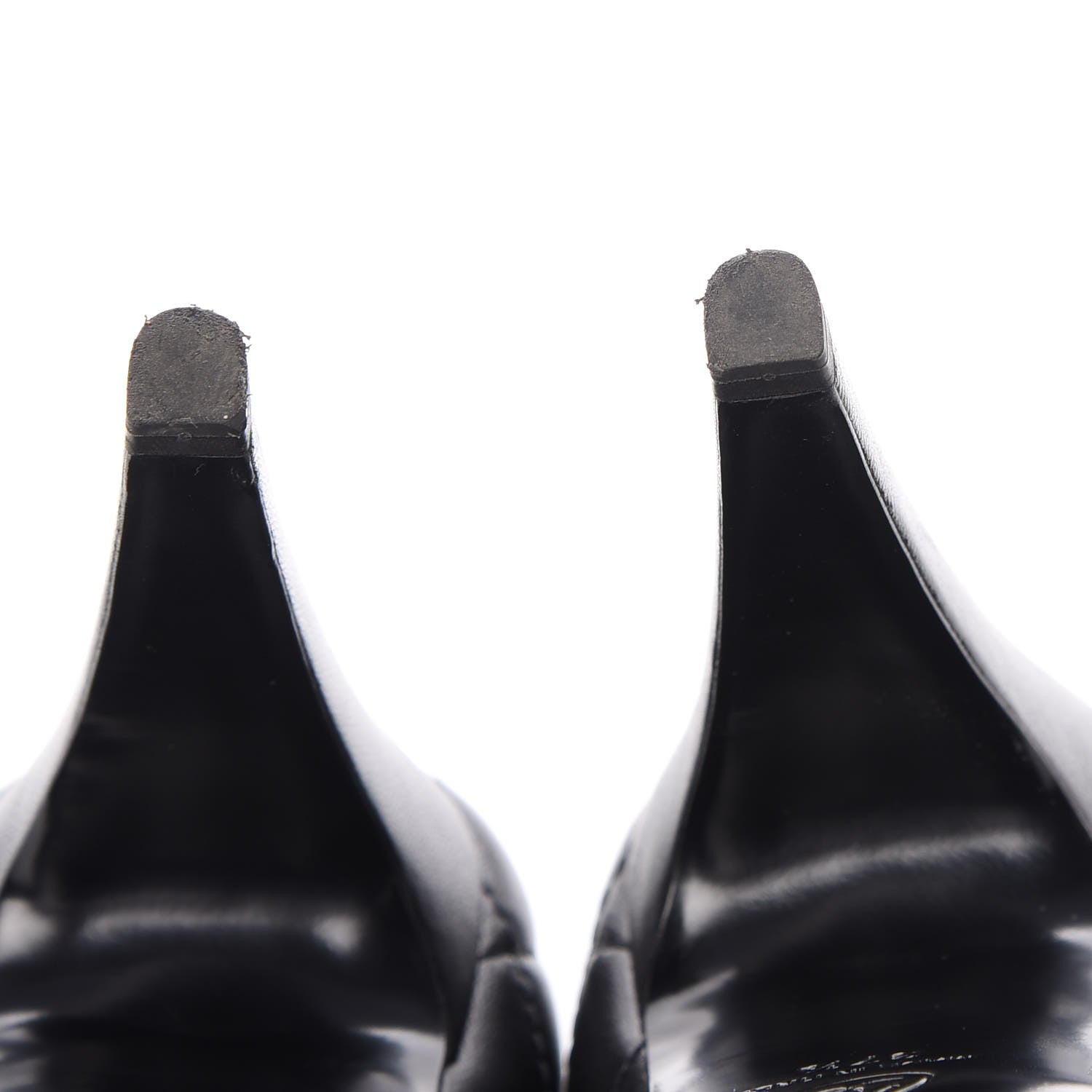 Chanel Lambskin Quilted Cap Toe Pumps 37.5 Black 15 of 16