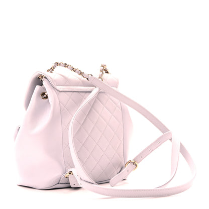 Chanel Lambskin Quilted Large Duma Drawstring Backpack Light Blue 3 of 10